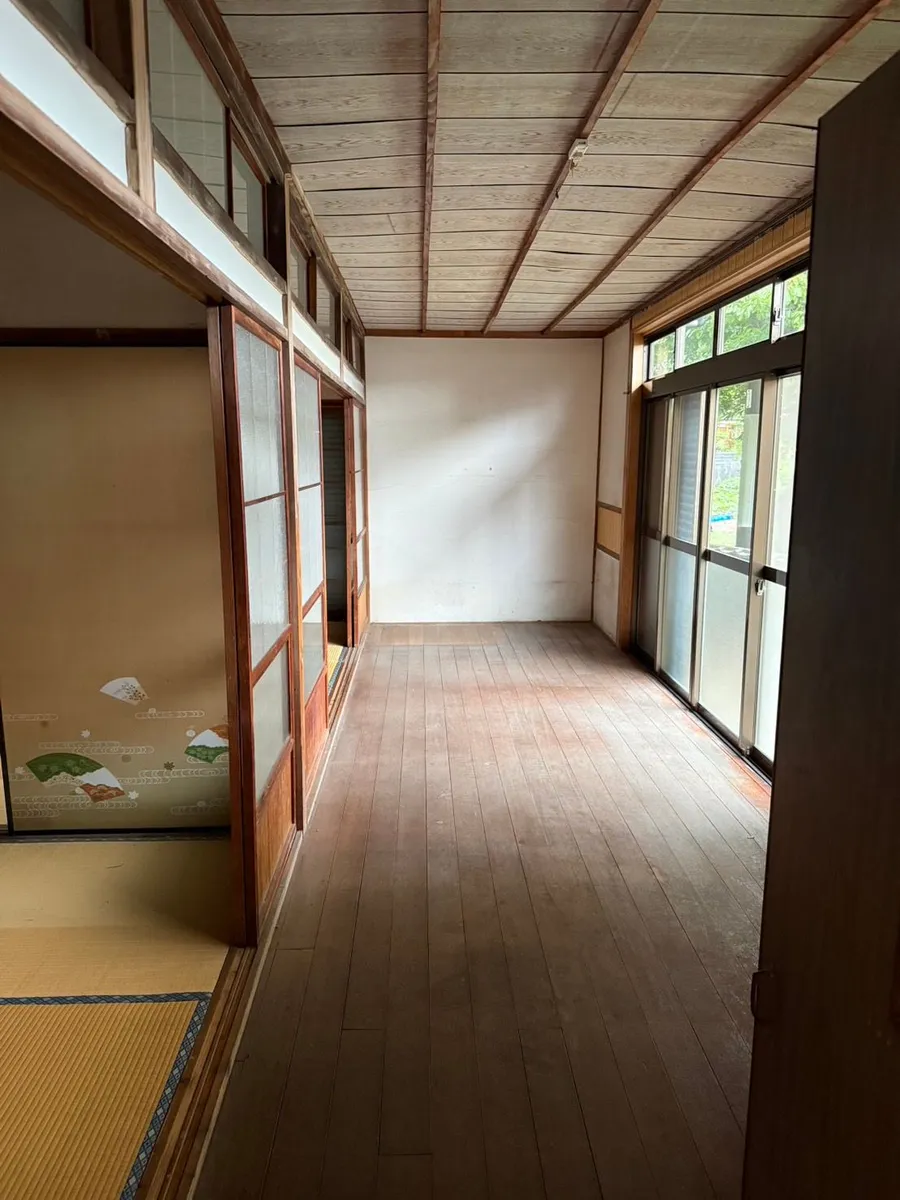 縁側の作業後